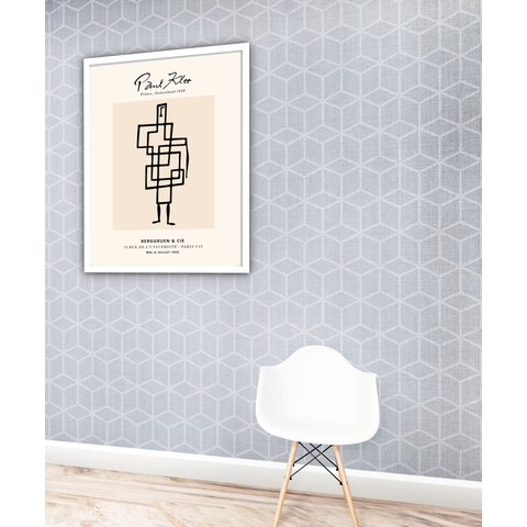 Quadro Decorativo Paul Klee The Prince - 70x50cm:moldura Preta