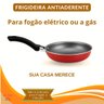 Frigideira Ovos 14Cm Antiaderente Cabo Baquelite Vermelha Aluminio Fácil Lavar Não Gruda Resistente  - 7