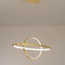 Ver imagem 1 de Luminaria Lustre 2 Aneis Arco Planeta Luxo Diamante Infinito Sala Quarto Decoraçao Design Moderno Ca