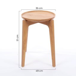 Mesa Lateral Bandeja Mel Escuro 35 cm x 51 cm - 2
