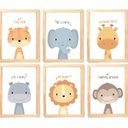 Ver imagem 1 de Quadro Infantil 6 un A4 vidro e pendurador