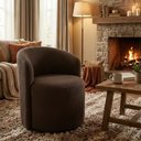 Ver imagem 1 de Poltrona Curva Orgânica Nature Gaia Boucle Marrom - Montanaris Decor