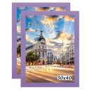 Ver imagem 1 de Kit 2 Porta Retrato Molduras 30x40 Lilás