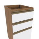 Ver imagem 6 de Balcão 3 Gavetas Kappesberg Celeste 100% Mdf Nogueira/branco 40cm