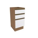 Ver imagem 1 de Balcão 3 Gavetas Kappesberg Celeste 100% Mdf Nogueira/branco 40cm