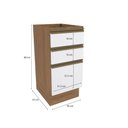 Ver imagem 4 de Balcão 3 Gavetas Kappesberg Celeste 100% Mdf Nogueira/branco 40cm