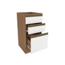 Ver imagem 3 de Balcão 3 Gavetas Kappesberg Celeste 100% Mdf Nogueira/branco 40cm