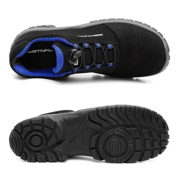 Sapato de Segurança em Microfibra – Preto e Azul – Estival – EN10021S2 - CA 28.140 - 39 - 5