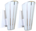 Ver imagem 1 de Kit 2 Arandela Paulistinha de Parede com Vidro Pintado:tradicional/branco/110/220