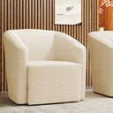 Ver imagem 2 de Poltrona Decorativa Orgânica Stella Max Linho Bege D03 - D’Rossi