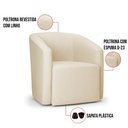 Ver imagem 3 de Poltrona Decorativa Orgânica Stella Max Linho Bege D03 - D’Rossi