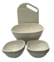 Ver imagem 1 de Kit de Utensílios de Cozinha Branco Coordenado Promoção Arte Vítrea Design Utilidade Doméstica Plást