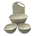 Ver imagem 1 de Kit de Utensílios de Cozinha Branco Coordenado Promoção Arte Vítrea Design Utilidade Doméstica Plást