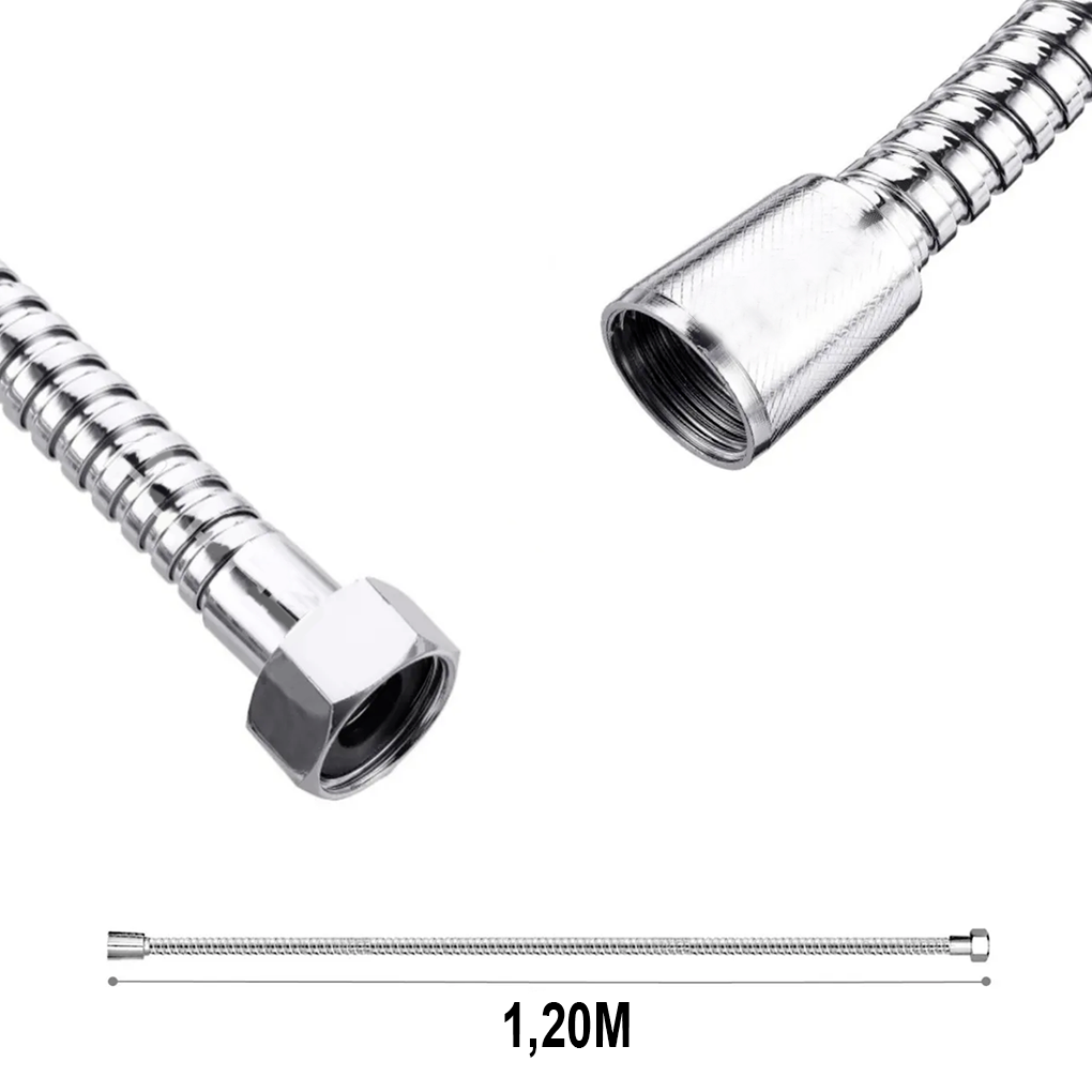 Ducha Higiênica Metal Gatilho Mangueira 1,20 M - 3