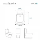 Ver imagem 3 de Assento Sanitário em MDF Quadra Branco para bacia Deca