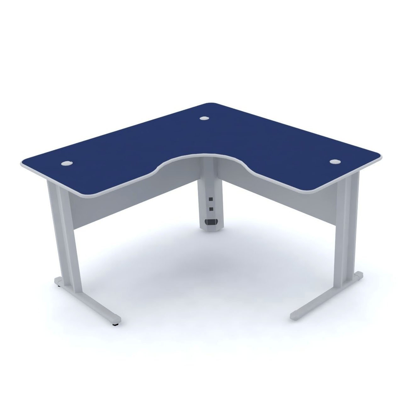 MESA EM L P/ ESCRITÓRIO 140X140 PANDIN MAXXI - AZUL/CINZA ETP1414