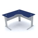 Ver imagem 1 de MESA EM L P/ ESCRITÓRIO 140X140 PANDIN MAXXI - AZUL/CINZA ETP1414