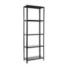 Estante Multiuso de Aço com 5 Prateleiras Lopes Reforçada Multiuso Forte 1198X70X31 30kg Preta - 5