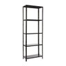 Estante Multiuso de Aço com 5 Prateleiras Lopes Reforçada Multiuso Forte 1198X70X31 30kg Preta - 1
