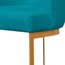 Ver imagem 4 de Banqueta Decorativa Emily Base Metal Dourado:azul Turquesa