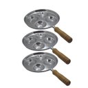 Ver imagem 1 de Kit 3 Frigideiras Multi-ovo Frita 4 Ovos em Alumínio Batido