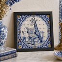 Ver imagem 2 de Quadro Banheiro Girafa Vaso Lendo Jornal 33x33 Mold Branca Vidro
