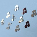 Ver imagem 3 de Espelho Decorativo Cifras Notas Musicais Kit 10Pç 10cm