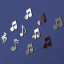 Ver imagem 4 de Espelho Decorativo Cifras Notas Musicais Kit 10Pç 10cm