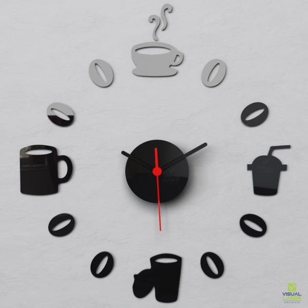 Relógio Parede Cozinha Grande Personalizado Sala Café 35cm - 7