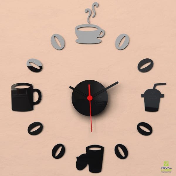 Relógio Parede Cozinha Grande Personalizado Sala Café 35cm - 4