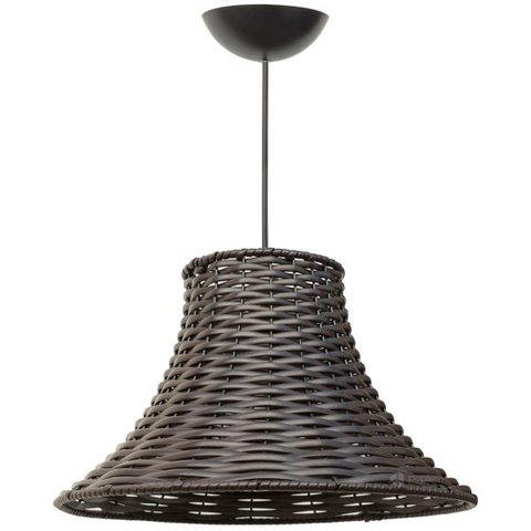 pendente junco poptem chapéu chinês tabaco luminária 36cm lustre sala