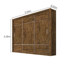 Guarda-Roupa Casal 3 Portas de Correr Lotse - 5 Guarda-Roupa Casal 3 Portas de Correr Lotse - 5