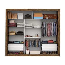 Guarda-Roupa Casal 3 Portas de Correr Lotse - 4 Guarda-Roupa Casal 3 Portas de Correr Lotse - 4