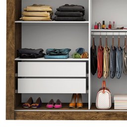 Guarda-Roupa Casal 3 Portas de Correr Lotse - 9 Guarda-Roupa Casal 3 Portas de Correr Lotse - 9