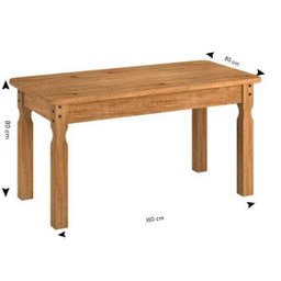 Conjunto Mesa de Madeira 1,60 com 6 Cadeiras (903 Itália) - Caramelo - 3