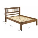 Ver imagem 3 de Cama de Casal de Madeira com Palitos Torneados Kasper - Imbuia