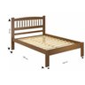 Cama de Casal de Madeira com Palitos Torneados Kasper - Imbuia - 3