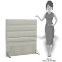Ver imagem 3 de Cabeceira Cama Box Solteiro 90cm Greta Corano Bege e 1 Mesa de apoio Branca - Mpozenato