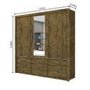 Ver imagem 4 de Guarda-Roupa Casal com Espelho 3 Portas de Correr Anjos