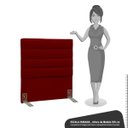 Ver imagem 3 de Cabeceira Cama Box Solteiro 90cm Greta Suede Vermelho e 1 Mesa de Cabeceira Branco - Mpozenato