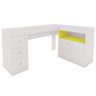 Mesa para Computador Escrivaninha Inova Branco/Amarelo - Mpozenato - 1