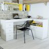 Mesa para Computador Escrivaninha Inova Branco/Amarelo - Mpozenato - 2