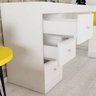 Mesa para Computador Escrivaninha Inova Branco/Amarelo - Mpozenato - 3