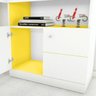 Mesa para Computador Escrivaninha Inova Branco/Amarelo - Mpozenato - 4