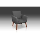 Ver imagem 1 de Poltrona Decorativa Nina Suede Cinza Escuro - Pandora Decor - Casa da Poltrona