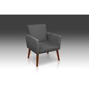 Ver imagem 1 de Poltrona Decorativa Nina Suede Cinza Escuro - Pandora Decor - Casa Da Poltrona