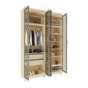 Ver imagem 4 de Guarda-Roupa Casal 4 Portas Reflecta com Pés LED Imperatriz 100% MDF Yescasa