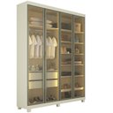 Ver imagem 2 de Guarda-Roupa Casal 4 Portas Reflecta com Pés LED Imperatriz 100% MDF Yescasa