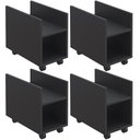 Ver imagem 1 de Kit 04 Suportes Para Cpu E Nobreak Com Rodízios Guide L03 Preto - Lyam Decor