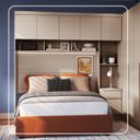 Ver imagem 2 de Módulo Ponte Casal Queen 6 Portas 1 Gaveta Infinity Bege/Duna
